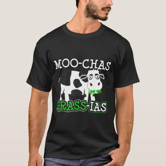 Koe Pun Art Moo-Chas Grass-Ias T-shirt (Voorkant)