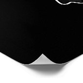 Koe Puns Amoos Me Funny Animal Pun Dark BG Poster (Hoek)