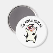 Koe Puns Amoos Me Funny Koe Pun Magneet (Voorkant / Achterkant)