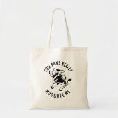 Koe Puns geeft me echt een grappigheidje Tote Bag (Voorkant)