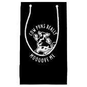 Koe Puns geeft me echt het liefje Klein Cadeauzakje (Voorkant)