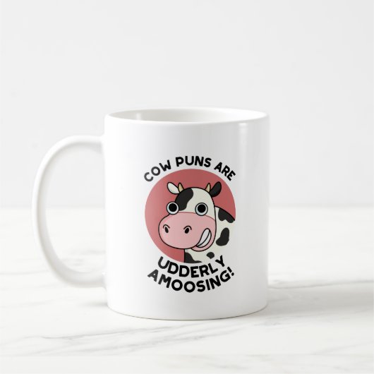 Koe Puns Udderly Amowel Funny Animal Pun Koffiemok (Links)