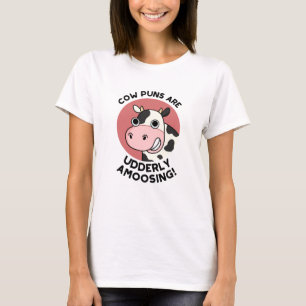 Koe Puns Udderly Amowel Funny Animal Pun T-shirt