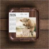 Koe QR Code 2026 Kalender Visitekaartjes