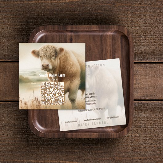 Koe QR Code Square Visitekaartjes