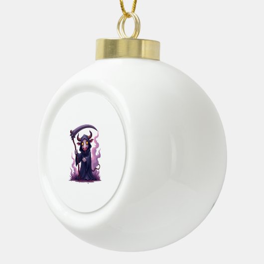 Koe Reaper Keramische Bal Ornament (Rechts)