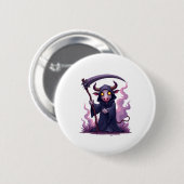 Koe Reaper Ronde Button 5,7 Cm (Voorkant /achterkant)