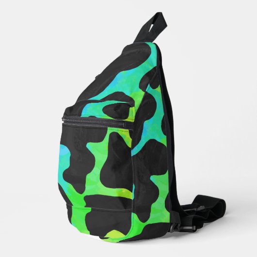 Koe regenboog afdrukken sling bag (Rechterhoek)