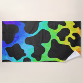 Koe regenboog afdrukken strandlaken (Voorkant)