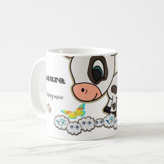 Koe regenboogwolken Mok (Voorkant links)