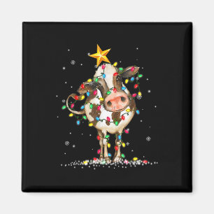 Koe Rendier Pet Santa Kerstmis Lichten Fun Koe Ch Magneet