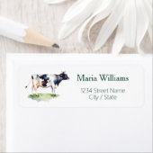 Koe retouradreslabels etiket (Insitu)