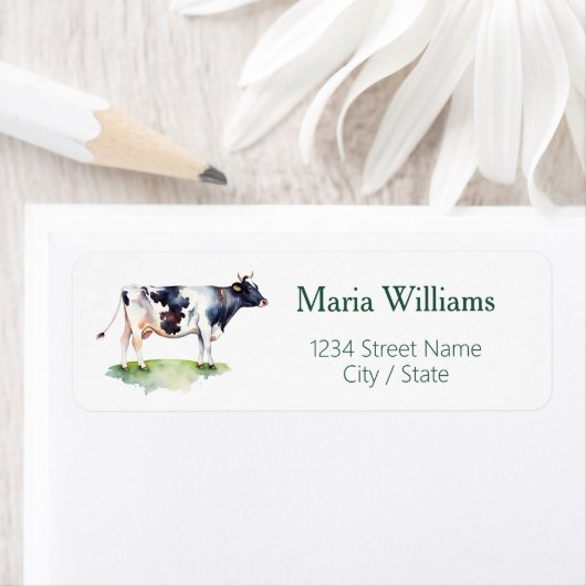 Koe retouradreslabels etiket (Insitu)