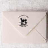 Koe retouradresstempel rubberstempel