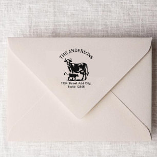 Koe retouradresstempel rubberstempel