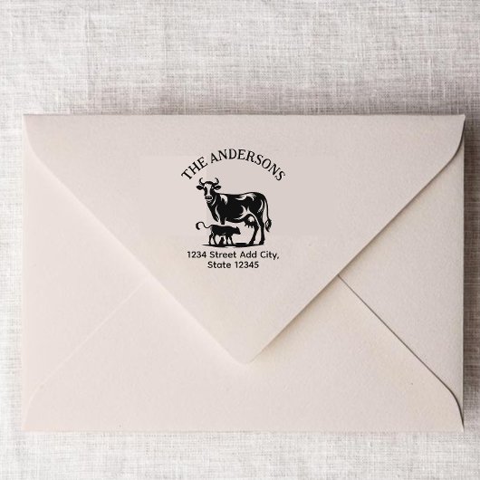 Koe retouradresstempel rubberstempel