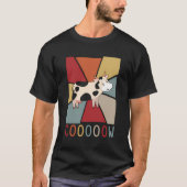 Koe Retro Graphic  Stijl Retro Koe T-shirt (Voorkant)