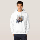 Koe Rijden Een BBQ Mannen Hoodie (Voorkant volledig)