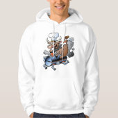 Koe Rijden Een BBQ Mannen Hoodie (Voorkant)