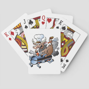 Koe Rijden Een BBQ Speelkaarten