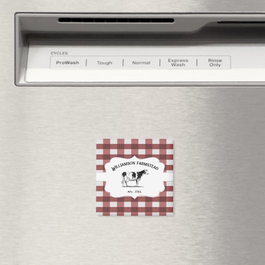 Koe rode buffel Boerderij Magneet (Insitu (Vaatwasser))