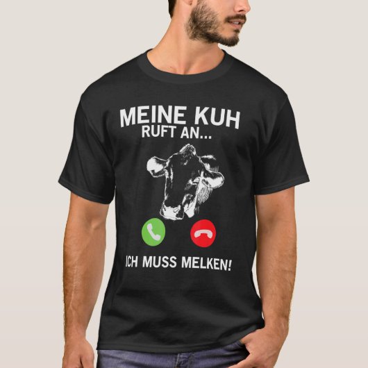 Koe Roept Naar Ik Moet Melken T-shirt (Voorkant)