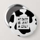 Koe Ronde Button 4,0 Cm (Voorkant /achterkant)