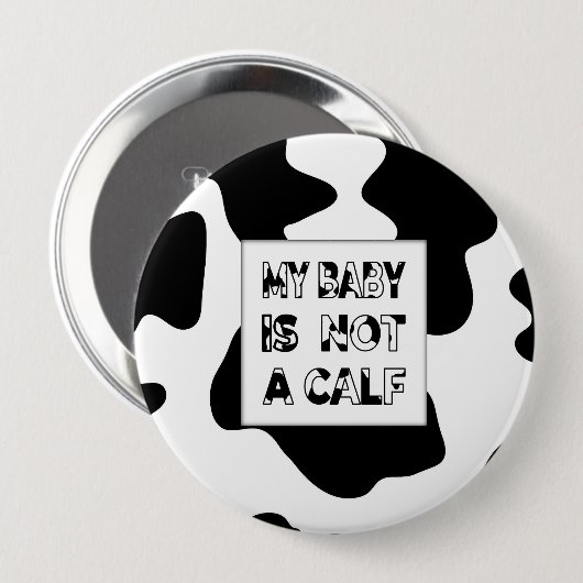 Koe Ronde Button 4,0 Cm (Voorkant /achterkant)