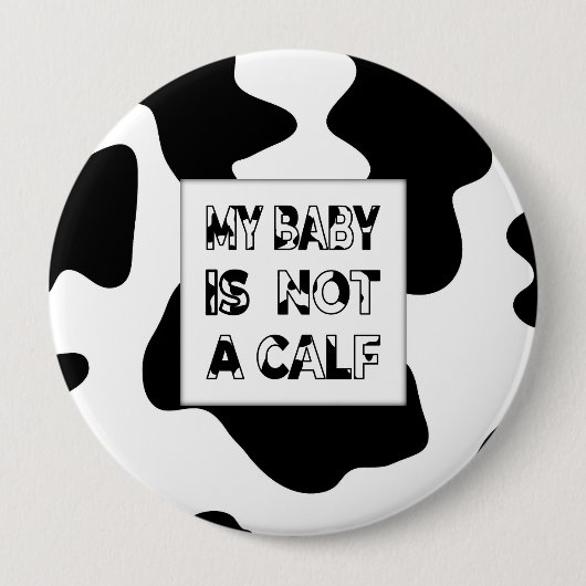 Koe Ronde Button 4,0 Cm (Voorkant)