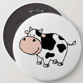 Koe Ronde Button 6,0 Cm (Voorkant /achterkant)