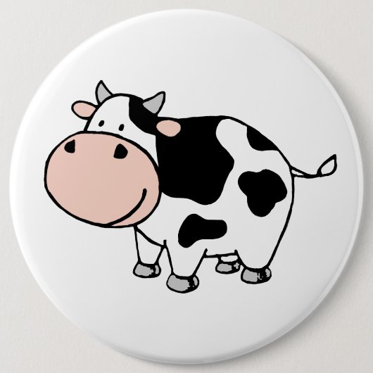 Koe Ronde Button 6,0 Cm (Voorkant)