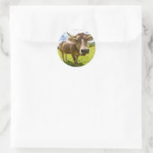 Koe Ronde Sticker (Tas)