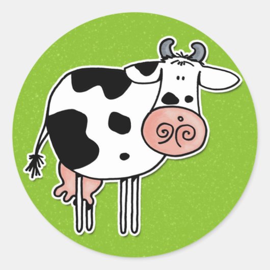koe ronde sticker (Voorkant)