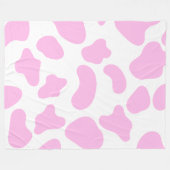 Koe Roze 60x80 Fleece Deken (Voorkant (Horizontaal))