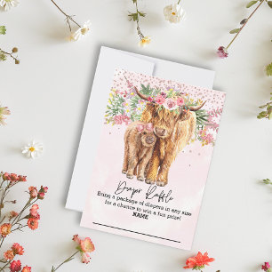 Koe Roze Baby shower Diapelhandel Kaart