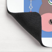 Koe Roze bloem Harten Muismat! Muismat (Hoek)