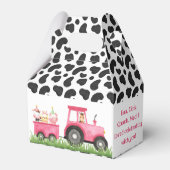 Koe/Roze Boerderij Barnyard Birthday Party Favor B Bedankdoosjes (Achterkant)