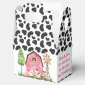 Koe/Roze Boerderij Barnyard Birthday Party Favor B Bedankdoosjes (Geopend)
