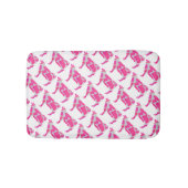 Koe Roze en Witte Silhouette Badmat (Voorkant)