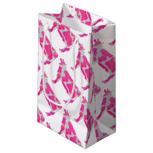 Koe Roze en Witte Silhouette Klein Cadeauzakje
