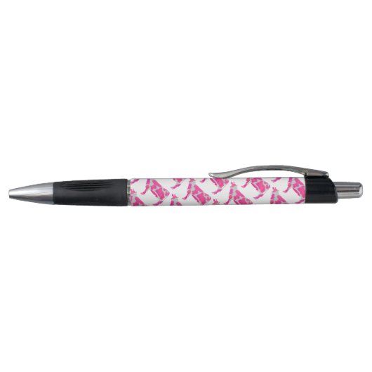 Koe Roze en Witte Silhouette Pen (Bovenkant)