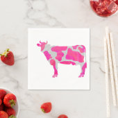Koe Roze en Witte Silhouette Servetten (Insitu)