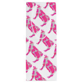 Koe Roze en Witte Silhouette Wijn Cadeautas (Achterkant)