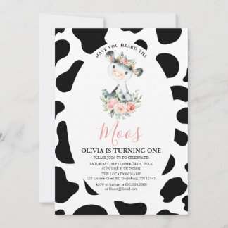 Koe Roze Floral heeft je dierentuinen van afgelope Kaart