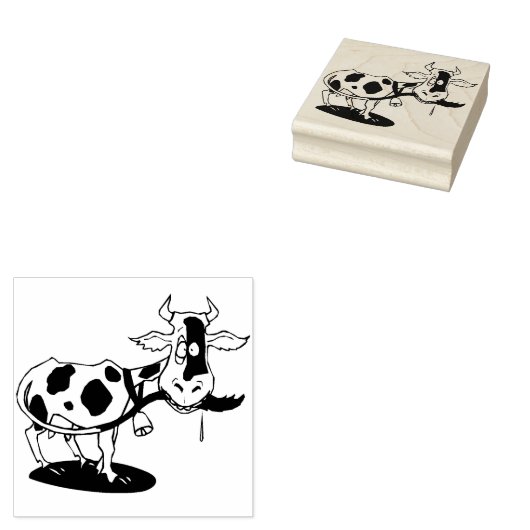 Koe Rubberstempel (Gestempeld)