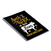 Koe Rundvee Hoogland Koe gewoon een meisje dat van Notitieboek (Rechterzijde)