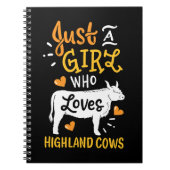 Koe Rundvee Hoogland Koe gewoon een meisje dat van Notitieboek (Voorkant)