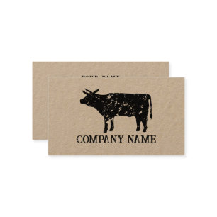  koe rundvlees kraft visitekaartsjabloon visitekaartje