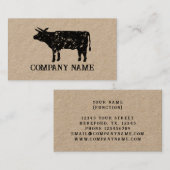  koe rundvlees kraft visitekaartsjabloon visitekaartje (Voorkant / Achterkant)