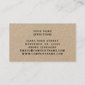  koe rundvlees kraft visitekaartsjabloon visitekaartje (Achterkant)